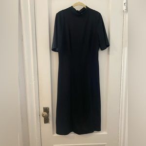 Who What Wear black mock turtleneck dress.